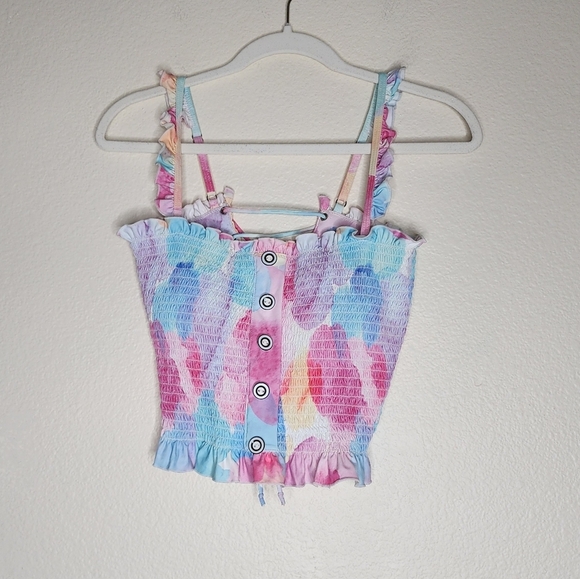 Rad Swim Betsy Smocked Ruffle Trim Tankini Swim Set M - Picture 4 of 9